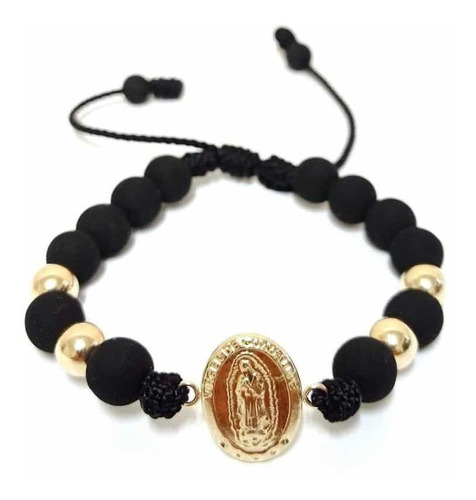 Pulsera Virgen Guadalupe Oro Laminado 18k Neopreno Preford11