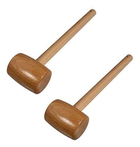 Martillo Doble De Madera Para Carne - 2 Piezas