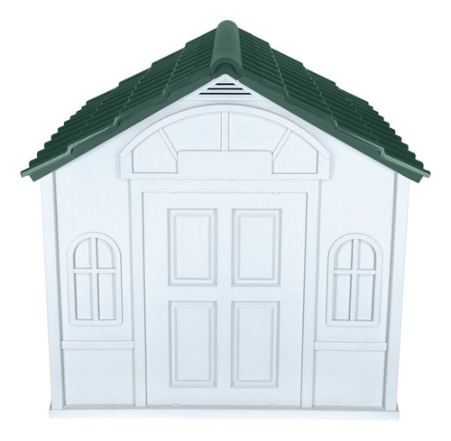 Casa Para Perro Mascoamigo Para Razas Medianas 75x65x63 Cm Color Verde Musgo