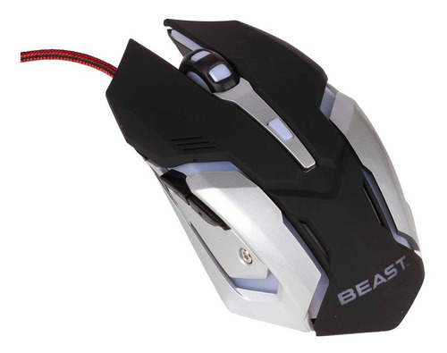 Mouse Gamer Alambrico R-03 2400 Dpi 6botones,ergonomico 1.5m Color Negro