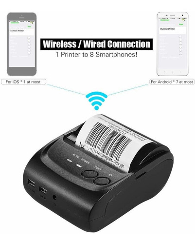 Imagen 5 de 5 de Mini Pos-5802ln Impresora Térmica Receipt Ticket En Bt