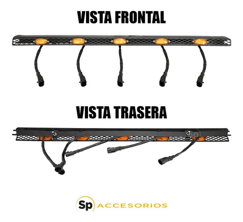 Imagen 5 de 8 de Luces Parrilla Cofre Led Ambar Toyota Fj Cruiser 2007-2017