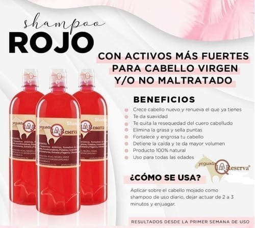 Shampoo Del Caballo Yeguada La Reserva 1 Litro Rojo