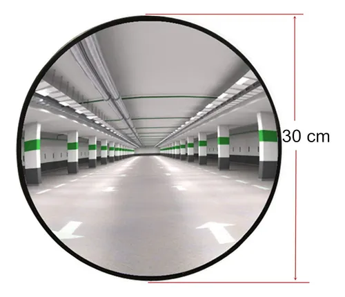Espejo Convexo De Gran Angular Curvado Para Trafico, 11.8 In