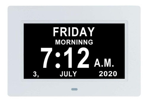 Reloj De Día Con Calendario Digital De 7 Pulgadas: 12 ...