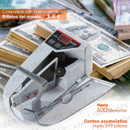 Mini Contadora De Billetes Máquina Cuenta Dinero Portatil