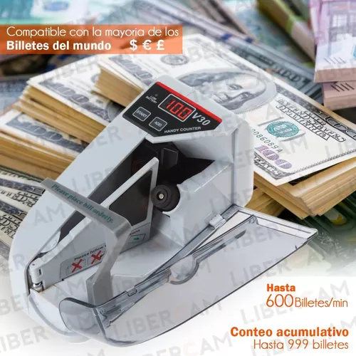 Mini contador de billetes portátil para la mayoría de monedas, máquina para contar  billetes, equipo EU