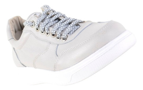 Imagen 5 de 6 de Zapatillas Urbanas De Mujer De Cuero Cordones Tami - Ferraro
