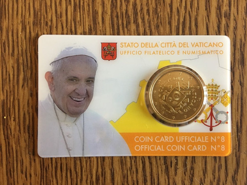 Moeda Do Vaticano Euro Papa Francesco 2017 Card 8