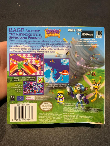 Spyro: Attack Of The Rhynocs Game Boy Advance (Usado)