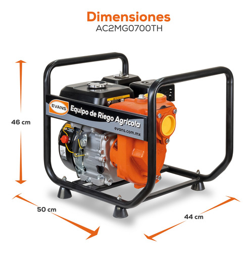 Motobomba Autocebante Evans 7hp 4t Thunder 360lpm 2x2 Hgrisp