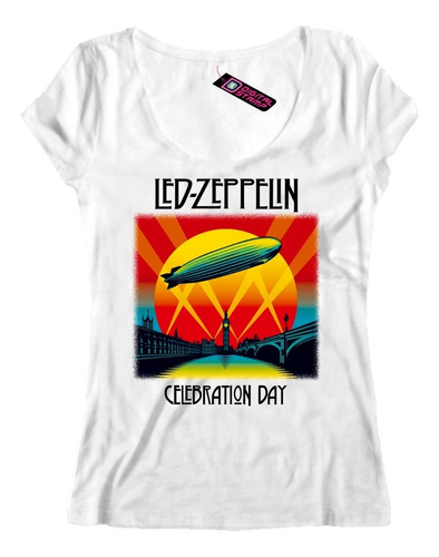 Remera Led Zeppelin Celebration Day 5  Mujer Rock Dtg