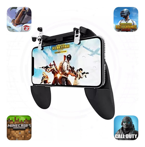 Controle Game Pad Free Fire Pubg Garena Call Of Duty Fifa 20 Cor Preto