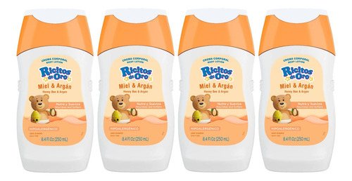 4 Crema Corporal Grisi Ricitos De Oro Miel Y Argán 250ml