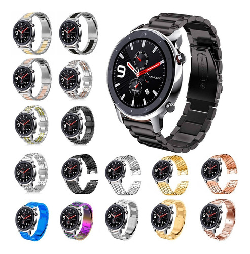 Correa De Eslabones Calidad De Lujo Para Amazfit Gtr 47 Mm