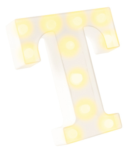 Anuncio luminoso Bluelander Luces de números del alfabeto color t - luz de color amarillo x 22.5cm de alto - 110V/220V