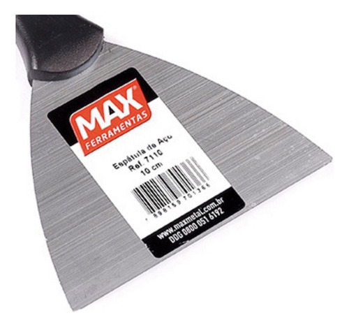 Espátula De Aço - 10cm - Com Cabo Plástico - 7110 - Max
