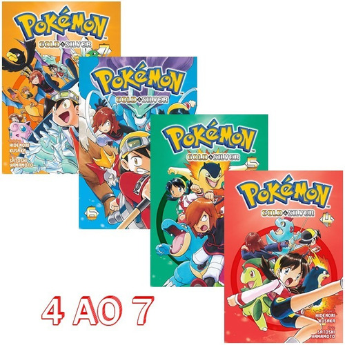 Pokémon Gold & Silver 4 Ao 7! Mangá Panini! Novo E Lacrado!