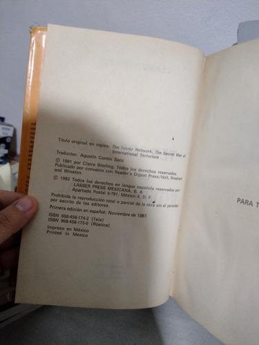 Terrorismo La Red Internacional Claire Sterling Rp103 (Usado)