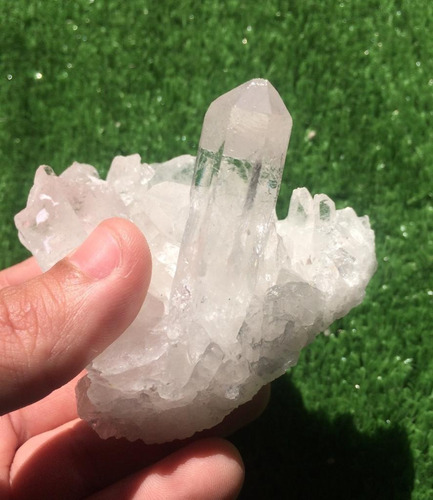 Drusa De Cristal Branco Transparente C/ Pontas Brutas