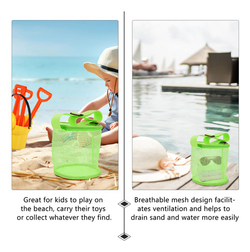 Bolsa Grande Y Transpirable Para Juguetes De Playa, 1 Unidad