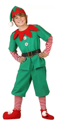 Disfraz Niña Pequeña Elf Duende Navidad Ayudante Santa Elfa