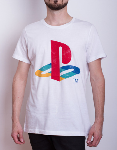 Remera Original Licenciada Logo Playstation Retro