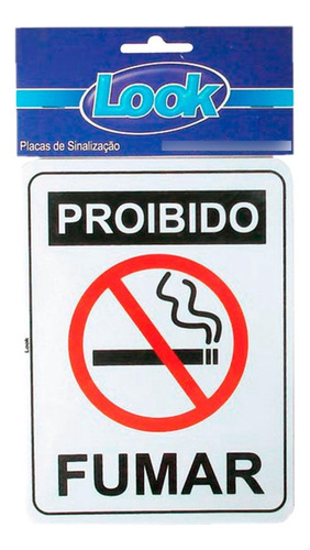 Placa Sinalizacao 15x20 Proibido Fumar - Kit C/5 Cartelas