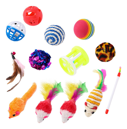 Juego De Juguetes For Gatos, 21 Piezas, Combinación De