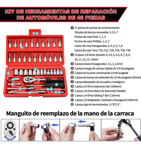 Llave De Impacto Sin Escobillas+Juego De Herramientas 2pilas