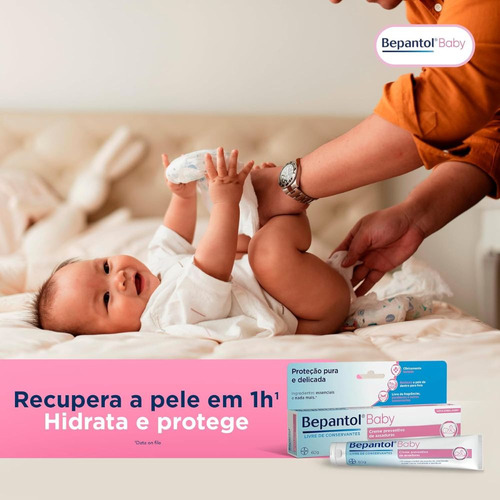 Kit 5 Toalhas Lenço Umedecidos + Creme De Assadura Bepantol