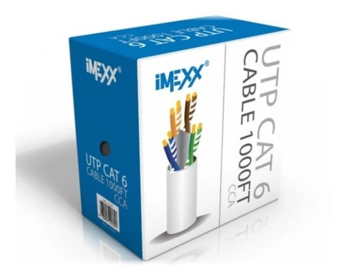 Cable Utp Imexx Cat6 305mts Indoor 23wg Cca