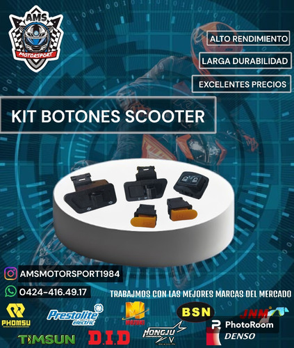 Kit Botones Scooter 