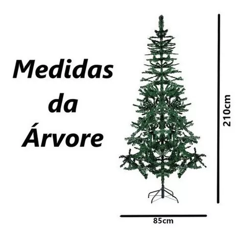 Árvore Natal Skiny 210cm 838 Galhos Enfeites Dourada Decorada Pisca-pisca  110v