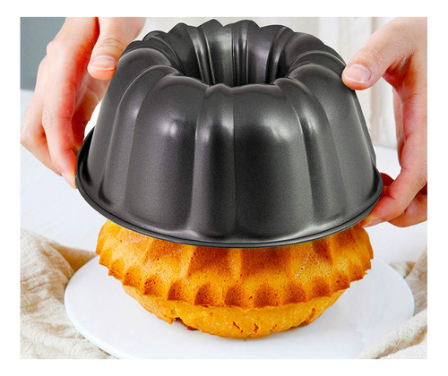 Budinera Savarin Molde Antiadherente Teflon Horno 26 Cm Color Gris Oscuro