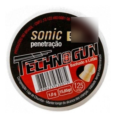 Chumbinho Sonic Gold 5,5 Technogun Com 125 Unid