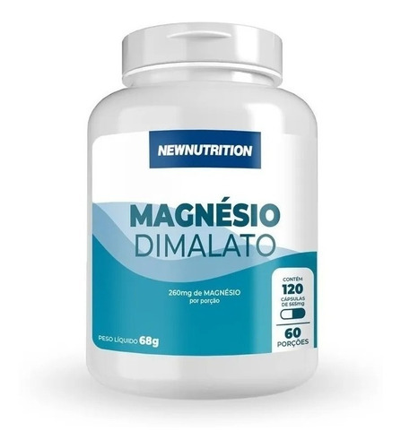 Magnésio Dimalato 120 Cápsulas New Nutrition