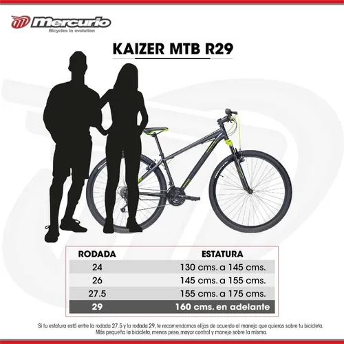 Bicicleta de montaña mercurio kaizer r29 21v negro con rojo hot sale