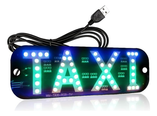 Letrero Led Rgb 1 Juego, Decoración Colorida De Taxi G...