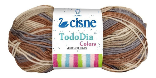 Imagen 3 de 3 de Lana Cisne Todo Día Anti Pilling Multicolor X Ovillo 100 Grs