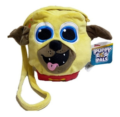 Peluche Tipo Bolsa Puppy Dog Pals - Rolly 18 Cm Café