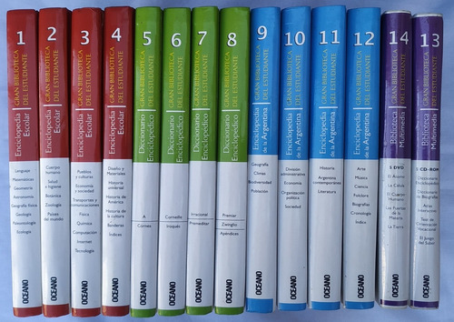 Enciclopedia Gran Biblioteca Del Estudiantil Oceano 14 Tomos