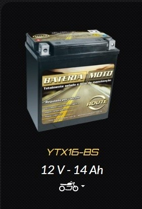 Bateria Moto Route Ytx16-bs Triumph Tiger 800 Xc