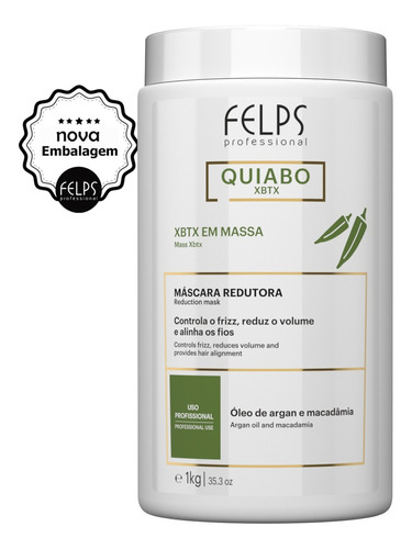 Felps Xbtx Okra Redutor De Volume Óleo De Argan E Macadamia