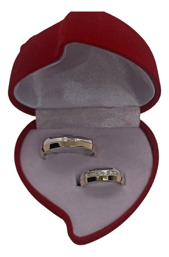 Argollas Matrimonio Plata 950 Y Oro 18k