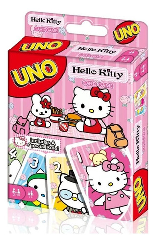 Juego Uno Hello Kitty Kuromi Cartas De Mesa Sanrio Anime Pop