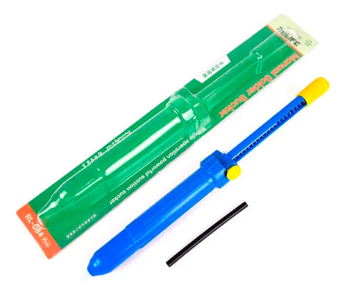 Pistola De Aspiración Manual Igad Extractor De Soldadura Con Fuerte Succión Herramienta Para Reparación Desoldadora Color Azul Y Amarillo