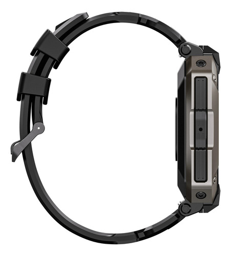 Smartwatch C20 Plus Relógio Inteligente Chamada Bluetooth Caixa Preto Pulseira Marrom Couro