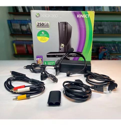 Xbox 360 + Kinect + Hd 250gb + 2 Controles - Desbloqueado