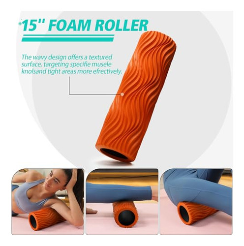 Jgo Rodillos De Espuma 5 En 1 Para Masaje Muscular. Rodillo